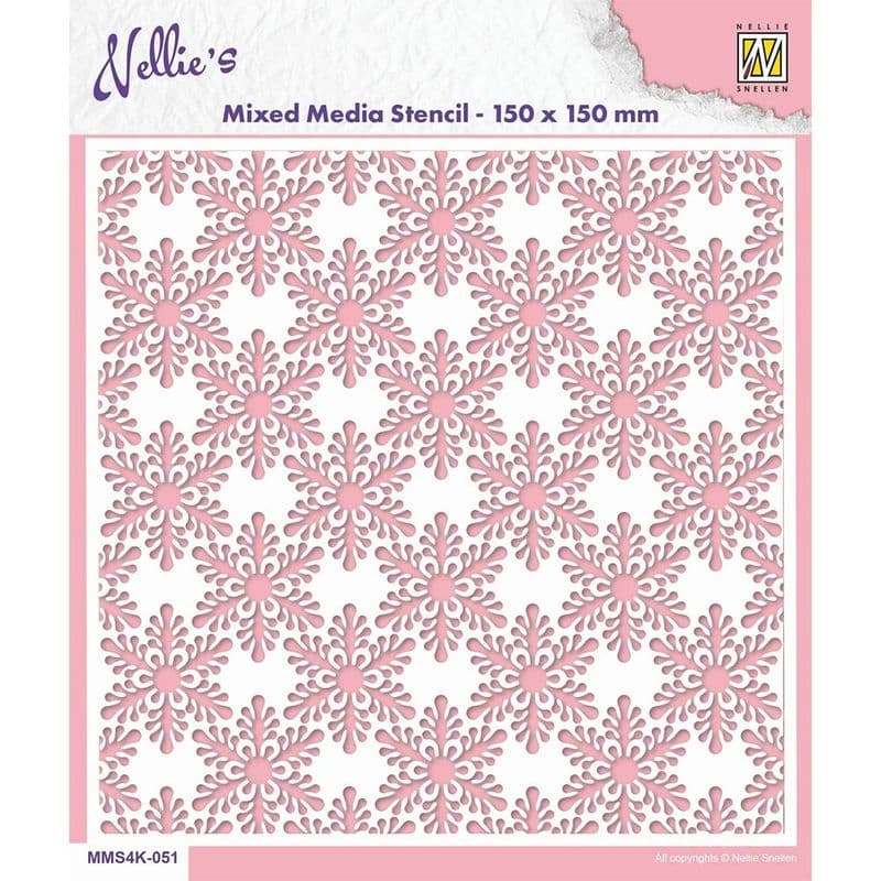 Ref: MMS4K-051 - Stencil - Snowflakes - Nellie Snellen