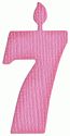 RS-0904 ~ BIRTHDAY CANDLE 7 ~ 1 cutting die ~ LIFESTYLE CRAFTS (QUICKUTZ)