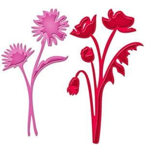 S3-206 ~ ASTERS and POPPIES ~ Spellbinders Die D-Lites