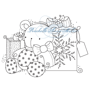 SAV-RM041 ~ TEDDY BEAR ~ Rachelle Anne Miller stamp