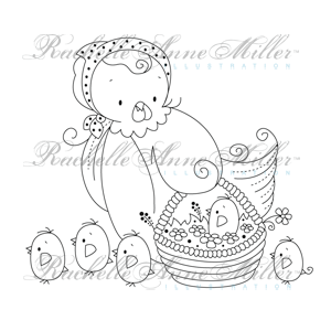 SAV-RM045 ~ NEWLY HATCHED ~ Rachelle Anne Miller stamp