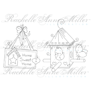 SAV-RM059 ~ Home Sweet Home ~ 2 stamps Rachelle Anne Miller
