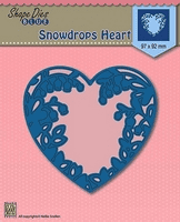 SDB008 ~ Snowdrops Heart ~ Nellie Snellen cut + decorate SHAPE dies