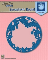 SDB009 ~ Snowdrops Round ~ Nellie Snellen cut + decorate SHAPE dies