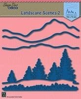 SDB011 ~ Landscape Scene 2 ~ Nellie Snellen cut + decorate SHAPE dies
