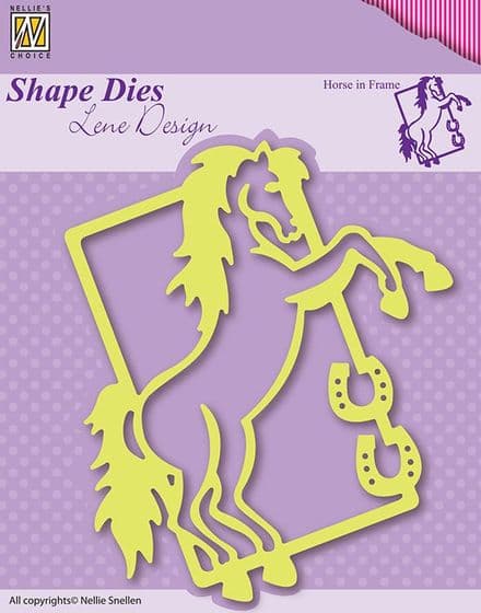 SDL004 ~ HORSE IN FRAME ~ Shape Dies Lene Designs~ Nellie Snellen dies.