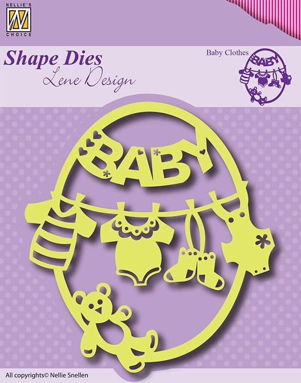 SDL012 ~ BABY CLOTHES ~ Shape Dies Lene Designs~ Nellie Snellen dies.