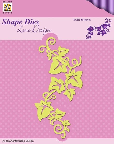 SDL025 ~ SWIRLS AND LEAVES ~ Shape Dies Lene Designs~ Nellie Snellen dies.