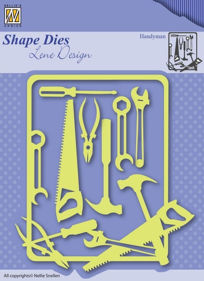 SDL040 ~ MEN THINGS HANDY MAN ~ Shape Dies ~ Lene Design ~ Nellie Snellen dies