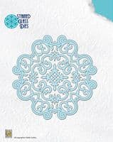 SGD004 ~ FANTASY FLOWER-3 ~ STAINED GLASS ~ Nellie Snellen ~ 4 dies.