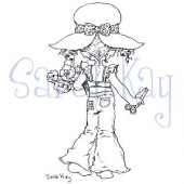 SPRING BLOSSOMS ~ SARAH KAY clear self cling Stampavie stamp