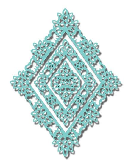 SSD023 ~ BUTTERFLY & FLORAL DIAMOND FRAME ~ SWEET DIXIE ~ 3 dies