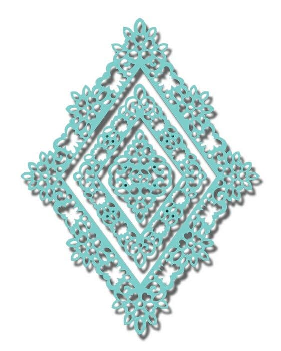 SSD023 ~ BUTTERFLY & FLORAL DIAMOND FRAME ~ SWEET DIXIE ~ 3 dies