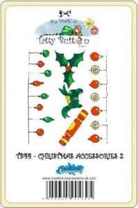 TB44 ~ Tatty Button CHRISTMAS ACCESSORIES #2 ~ Creative Expressions stamp