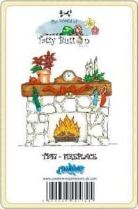 TB47 ~ Tatty Button FIREPLACE ~ stamp