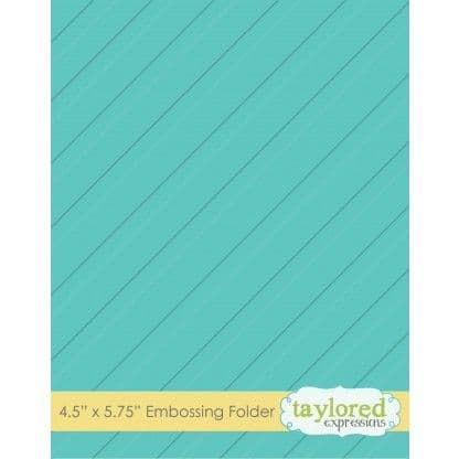 TEEF02 ~ DIAGONAL STRIPE ~ Embossing folder ~ Taylored Expressions