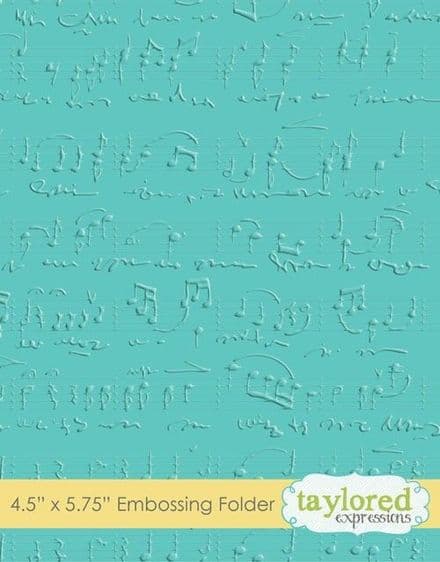 TEEF06 ~ SHEET MUSIC ~ Embossing folder ~ Taylored Expressions