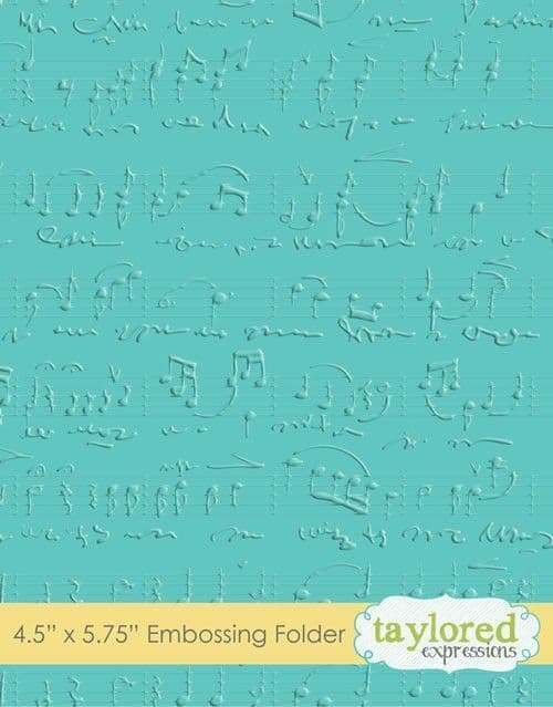 TEEF06 ~ SHEET MUSIC ~ Embossing folder ~ Taylored Expressions