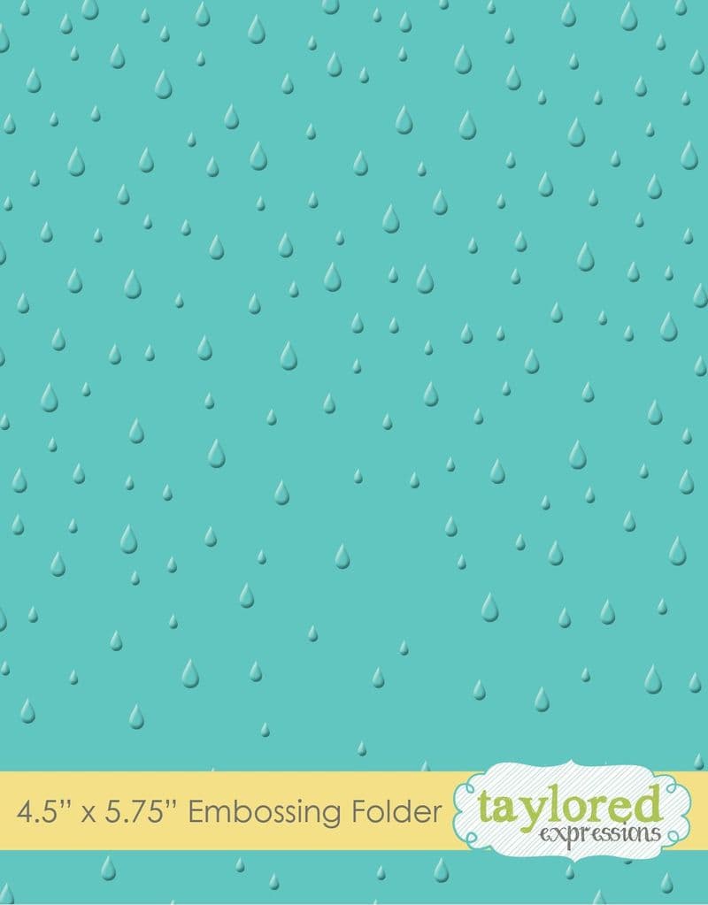 TEEF13 ~ RAINDROPS ~ Embossing folder ~ Taylored Expressions