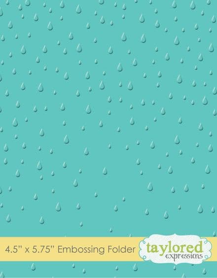 TEEF13 ~ RAINDROPS ~ Embossing folder ~ Taylored Expressions