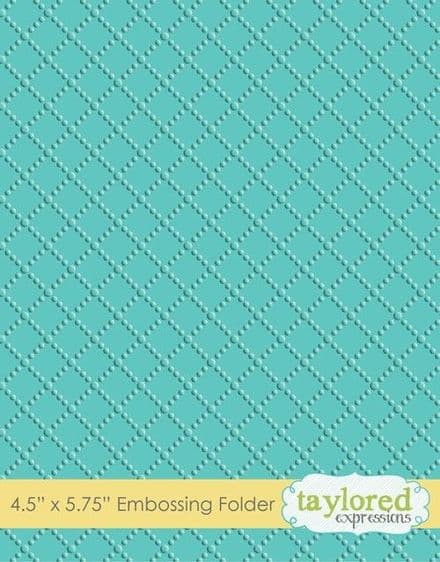 TEEF15 ~ DOTTED LATTICE~ Embossing folder ~ Taylored Expressions