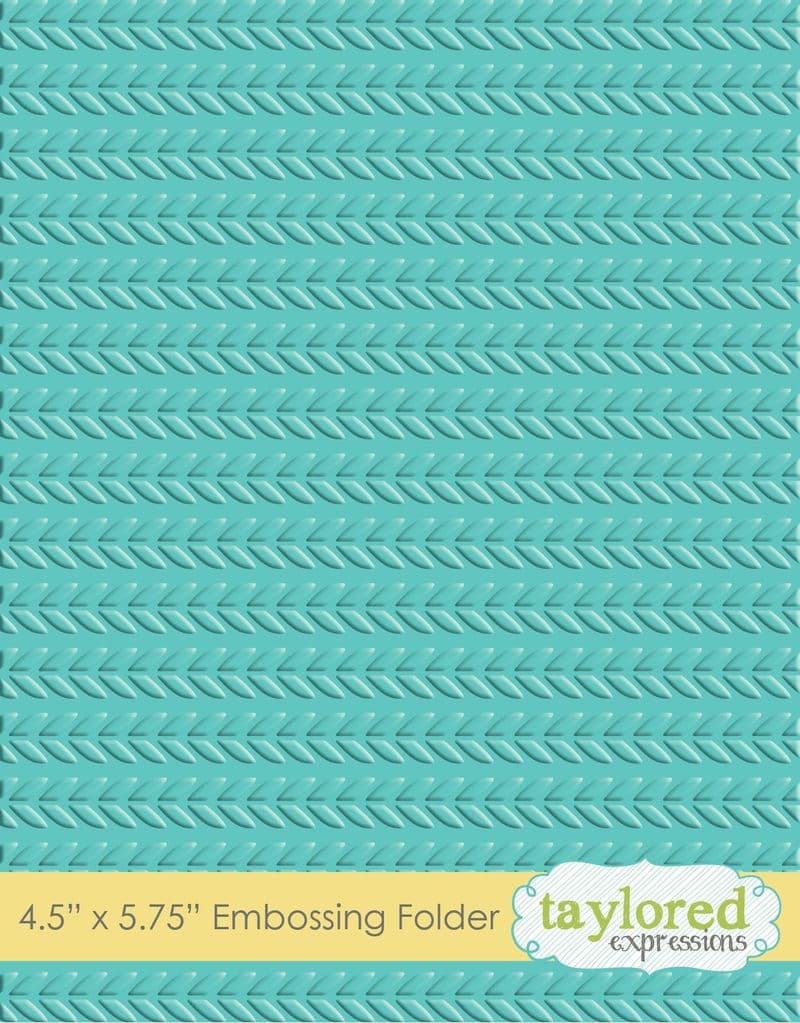 TEEF21 ~ CABLE KNIT ~ Embossing folder ~ Taylored Expressions