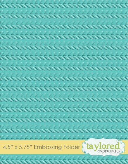 TEEF21 ~ CABLE KNIT ~ Embossing folder ~ Taylored Expressions