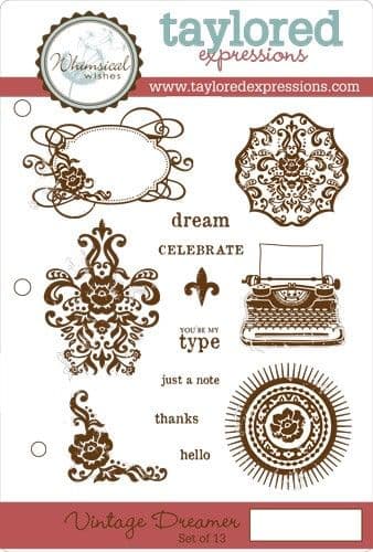 TEFS113 ~ VINTAGE DREAMER ~ set 10 stamps ~ Taylored Expressions