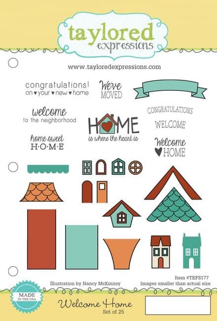 TEFS177 ~ WELCOME HOME ~ set of stamps ~ Taylored Expressions