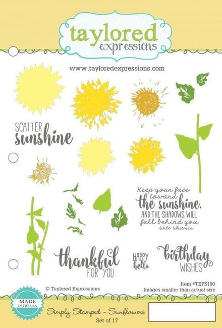 TEFS190 ~ SIMPLY STAMPING - SUNFLOWERS ~ Taylored Expressions