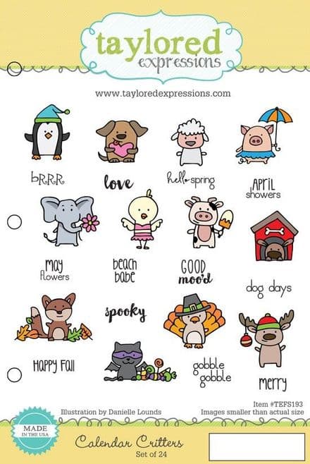 TEFS193 ~ CALENDAR CRITTERS ~ Taylored Expressions
