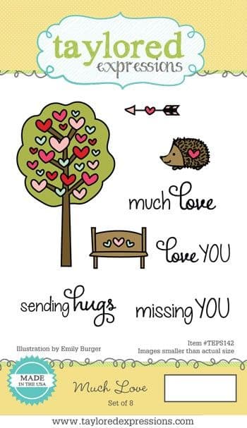 TEPS142 ~ MUCH LOVE~ set 7 stamps ~ Taylored Expressions