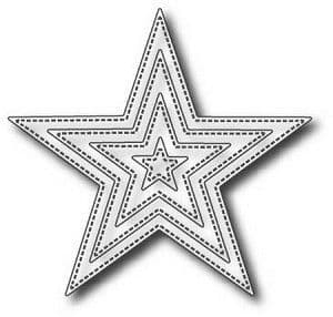 TUTTI-215 ~ NESTING STITCHED STARS ~ TUTTI DESIGNS DIES