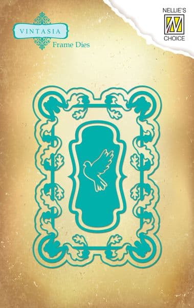 VIND003 ~ RECTANGLE VINTASIA FRAME DIE with bird ~ Nellie Snellen