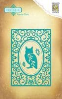 VIND027 ~ RECTANGLE WISE  OWL VINTASIA DIE ~ Nellie Snellen