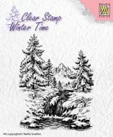 WT004  - Winter Waterfall - Nellie Snelling clear stamp