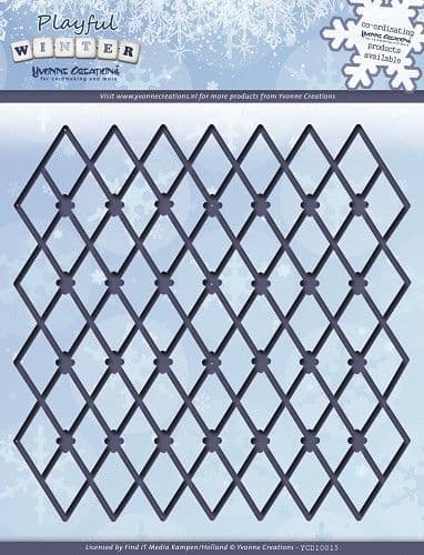 YCD10015 ~ Playful Winter Trellis Frame ~ Yvonne Creations