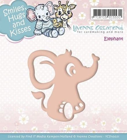 YCD10021 ~ Smiles, Hugs and Kisses Elephant ~ Yvonne Creations