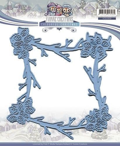 YCD10030 L ~ Colourful Christmas ~ Christmas Frame ~ Yvonne Creations