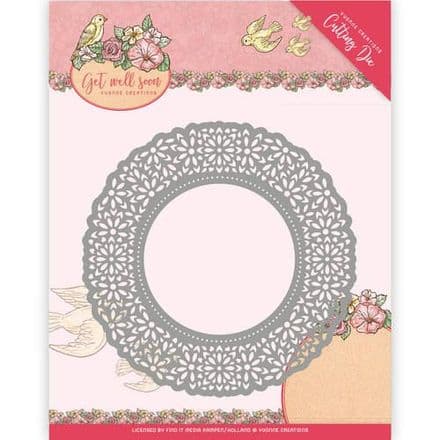 YCD10101 L ~ Get Well Soon ~ Flower Doily ~ Yvonne Creations