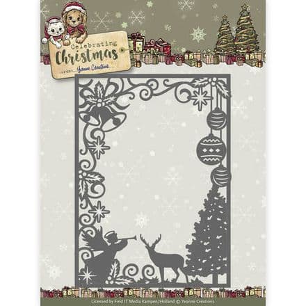YCD10114 L ~ Celebration Christmas ~ Scene Rectangle Frame ~ Yvonne Creations