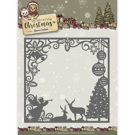 YCD10115 L ~ Celebration Christmas ~ Scene Square Frame ~ Yvonne Creations