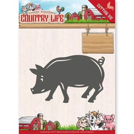 YCD10130 L ~ Pig ~ Country Life ~ Yvonne Creations