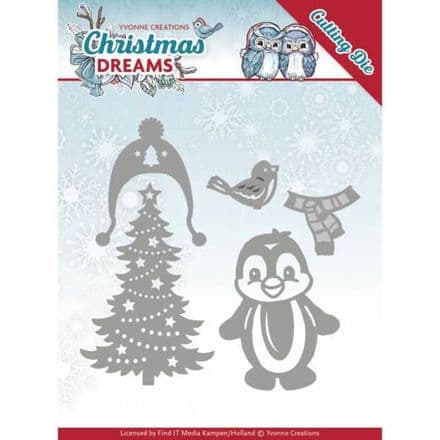 YCD10144 - Christmas Dreams Cutting Dies - Christmas Penguin -Yvonne Creations