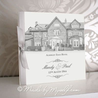 Alderley Edge Hotel Pocketfold Wedding Invitation - Includes RSVP & Guest Information