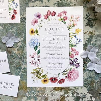 Bloom A5 Wedding Invitation