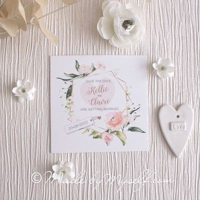 Boho Floral Save The Date