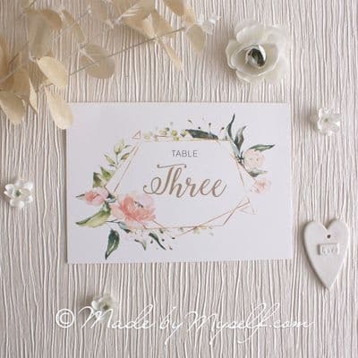 Boho Floral Table Name