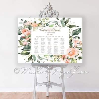 Boho Floral Table Plan