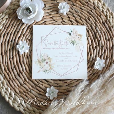 Boho Rustic Save The Date